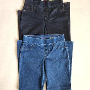 Style & Co Women Petite Tummy Control Denim 2-Pairs Straight Leg Jeans